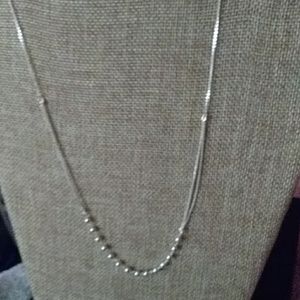 NWT-STERLING BEADED ADJ. NECKLACE 16/20".